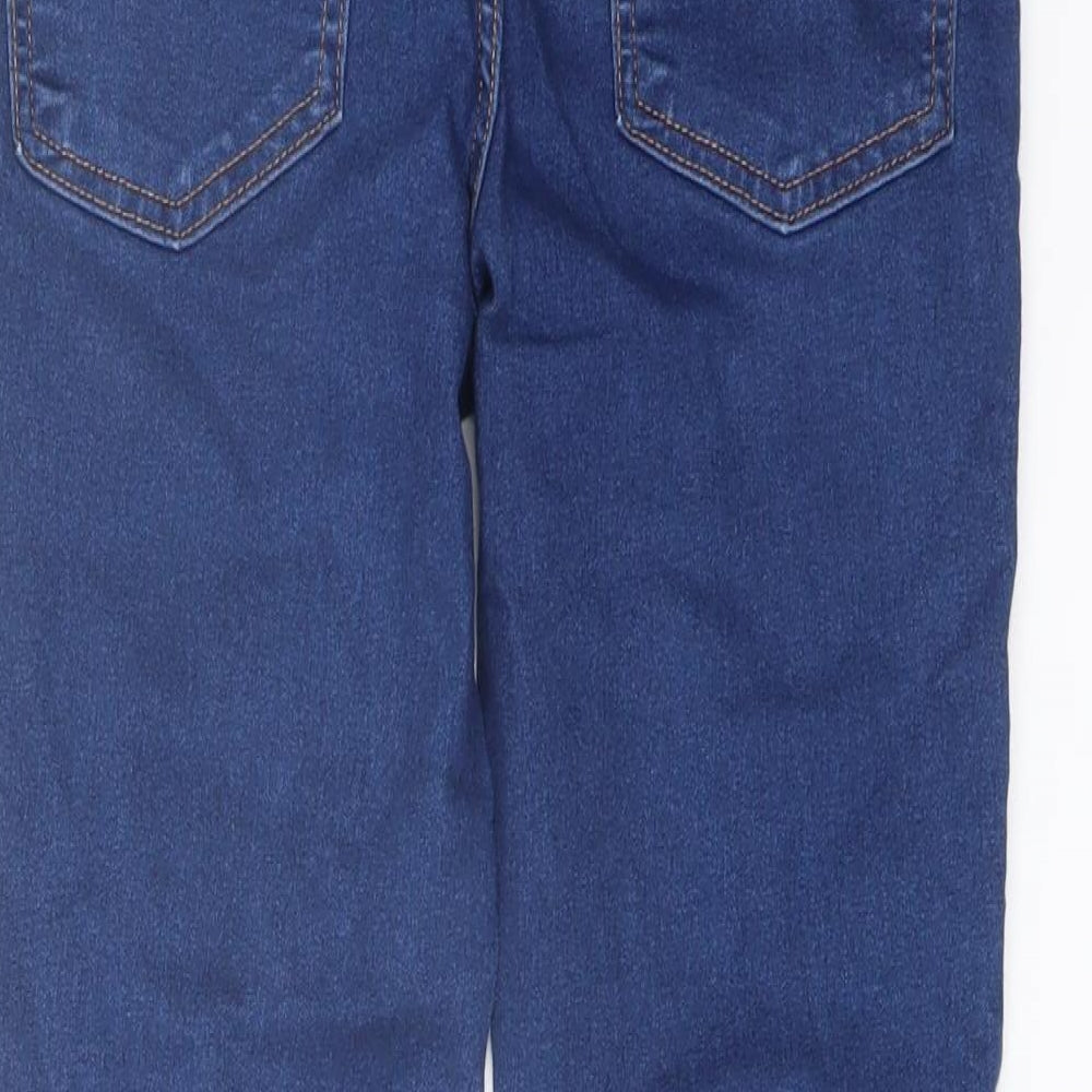 Denim & Co. Womens Blue Cotton Skinny Jeans Size 12 L26 in Regular Button