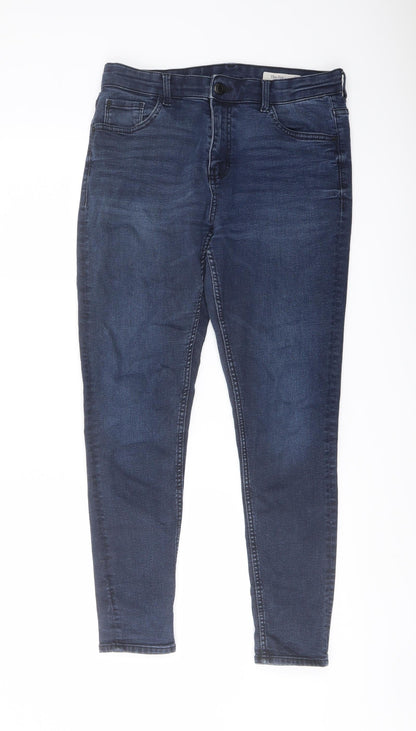 Womens UK Size 12 Marks and Spencer Regular Fit Skinny Blue Jeans
