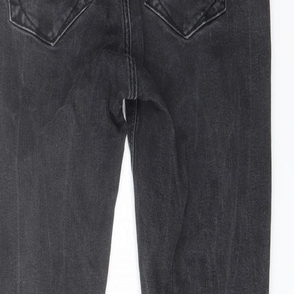River Island Womens Grey Cotton Skinny Jeans Size 10 L24 in Regular Button