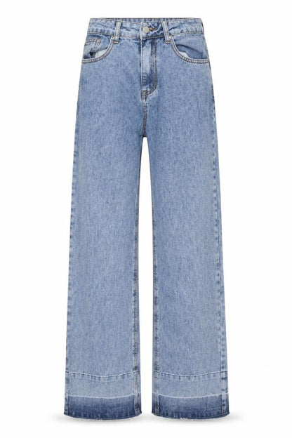 Cider Womens Blue Cotton Wide-Leg Jeans Size S L31 in Regular Button