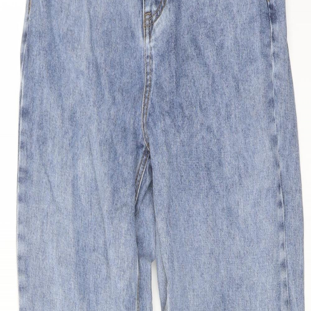 Cider Womens Blue Cotton Wide-Leg Jeans Size S L31 in Regular Button