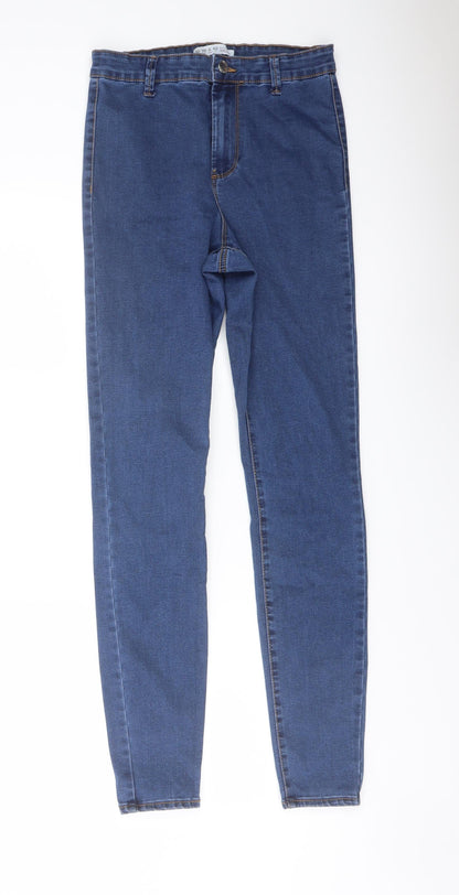 Denim & Co. Womens Blue Cotton Skinny Jeans Size 10 L29 in Regular Button