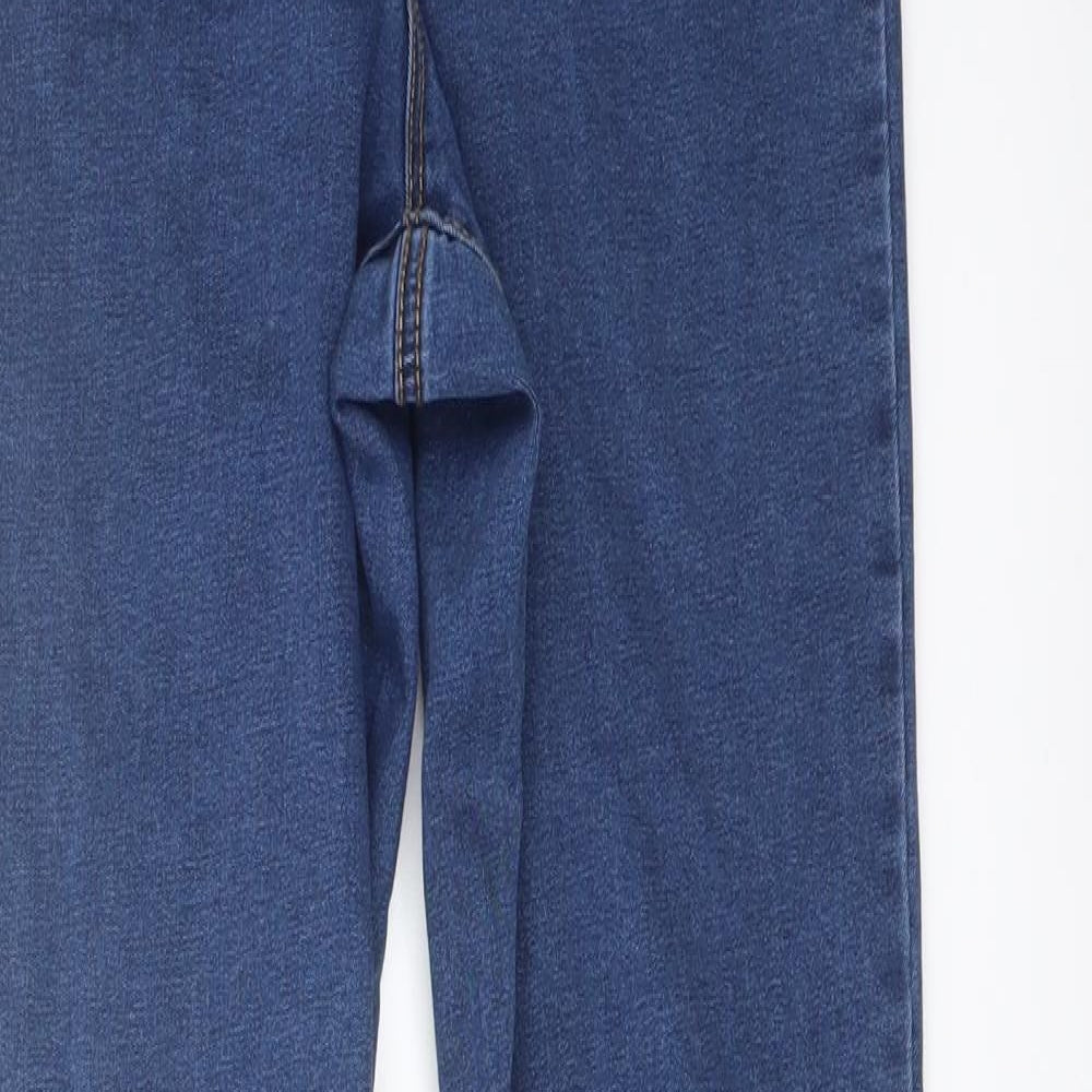 Denim & Co. Womens Blue Cotton Skinny Jeans Size 10 L29 in Regular Button