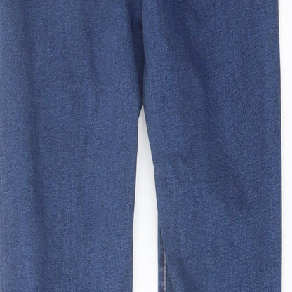 Denim & Co. Womens Blue Cotton Skinny Jeans Size 10 L29 in Regular Button