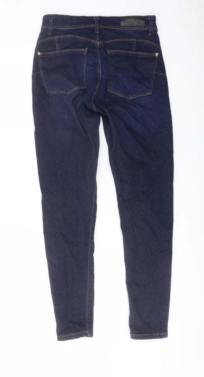 Envy Womens Blue Cotton Skinny Jeans Size 10 L27 in Regular Button