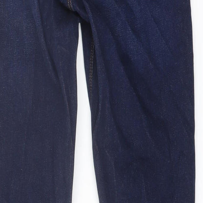 Envy Womens Blue Cotton Skinny Jeans Size 10 L27 in Regular Button