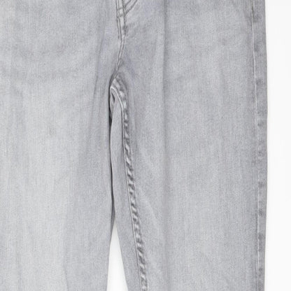 Denim & Co. Mens Grey Cotton Skinny Jeans Size 32 in L32 in Regular Button