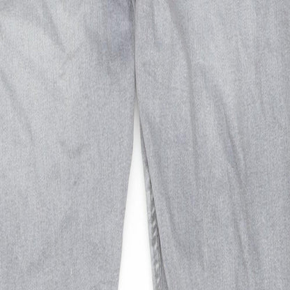 Denim & Co. Mens Grey Cotton Skinny Jeans Size 32 in L32 in Regular Button