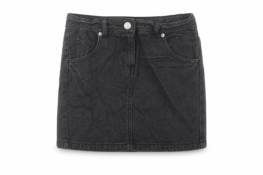 Cherokee Girls Grey Cotton A-Line Skirt Size 9-10 Years Regular Button