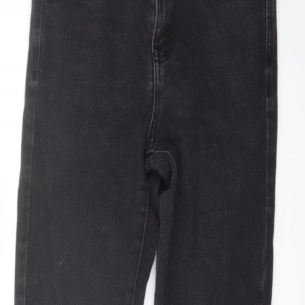 Denim & Co. Womens Grey Cotton Skinny Jeans Size 10 L25 in Regular Button