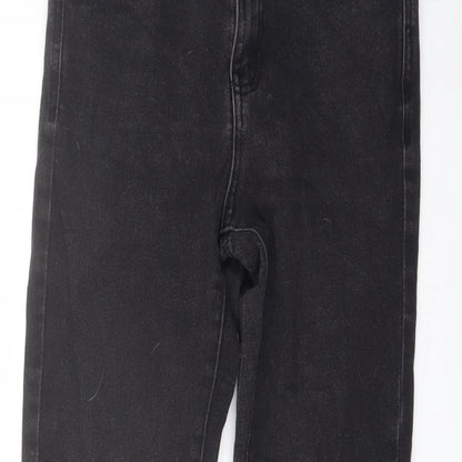 Denim & Co. Womens Grey Cotton Skinny Jeans Size 10 L25 in Regular Button