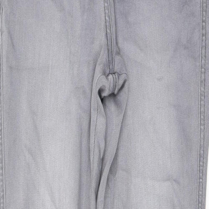 TU Womens Grey Cotton Skinny Jeans Size 10 L29 in Regular Button