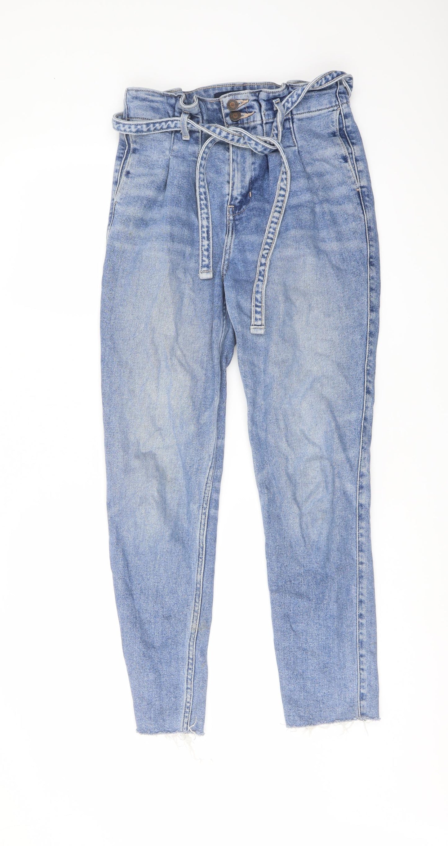 Hollister Womens Blue Cotton Mom Jeans Size 24 in L27 in Regular Button