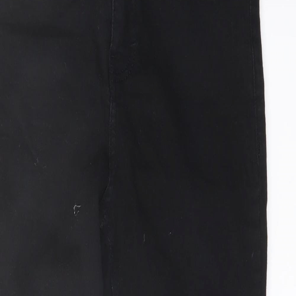 Topshop Womens Black Cotton Skinny Jeans Size 28 in L24 in Regular Button