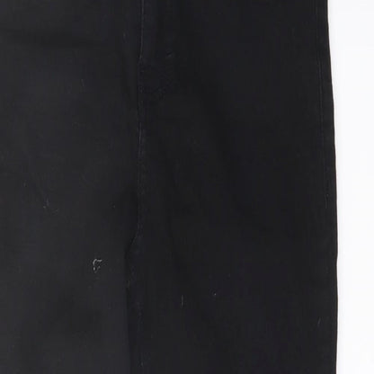 Topshop Womens Black Cotton Skinny Jeans Size 28 in L24 in Regular Button