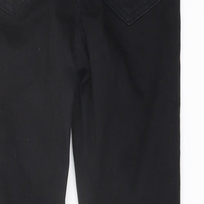 Topshop Womens Black Cotton Skinny Jeans Size 28 in L24 in Regular Button