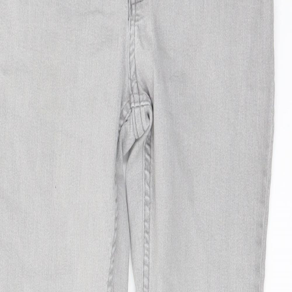 H&, Girls Grey Cotton Skinny Jeans Size 10-11 Years Regular Button