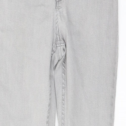 H&, Girls Grey Cotton Skinny Jeans Size 10-11 Years Regular Button