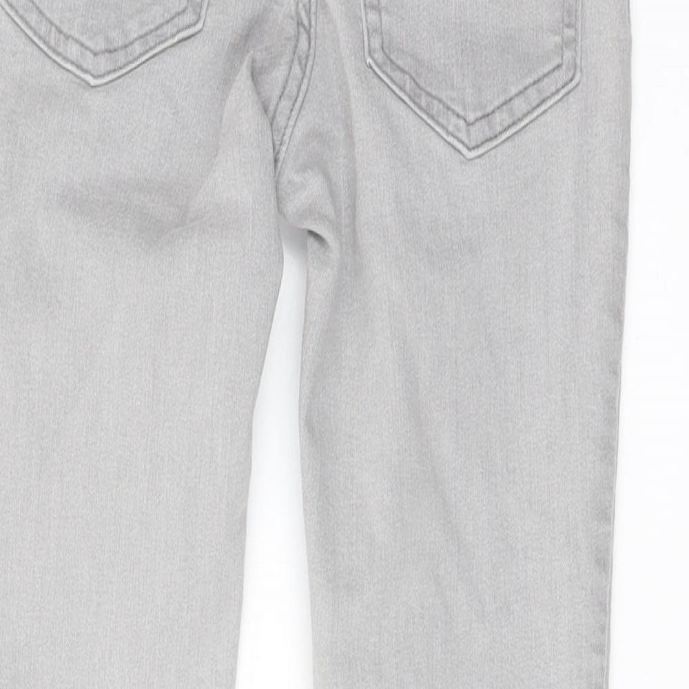 H&, Girls Grey Cotton Skinny Jeans Size 10-11 Years Regular Button