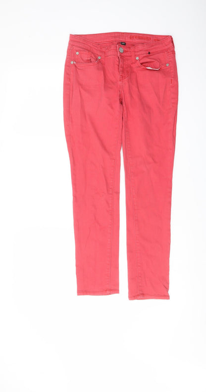 Gap Womens Pink Cotton Straight Jeans Size 28 in L27 in Regular Button