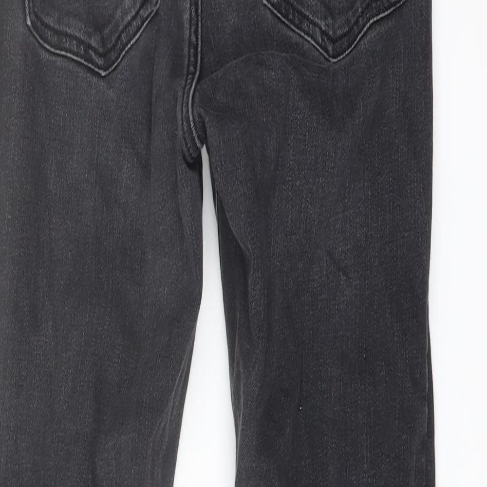 Zara Womens Grey Cotton Skinny Jeans Size 10 L27 in Regular Button