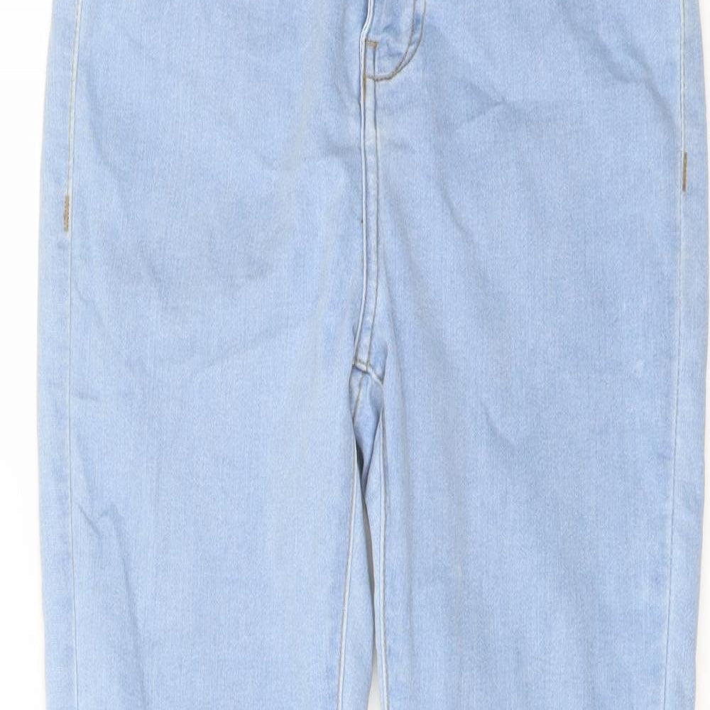 New Look Womens Blue Cotton Skinny Jeans Size 8 L28 in Regular Button