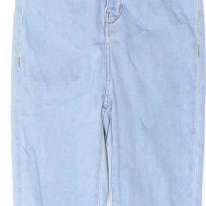 New Look Womens Blue Cotton Skinny Jeans Size 8 L28 in Regular Button