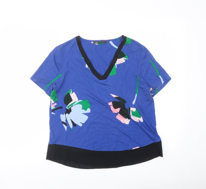 Womens UK Size 10 Marks and Spencer Blue Basic T-Shirt