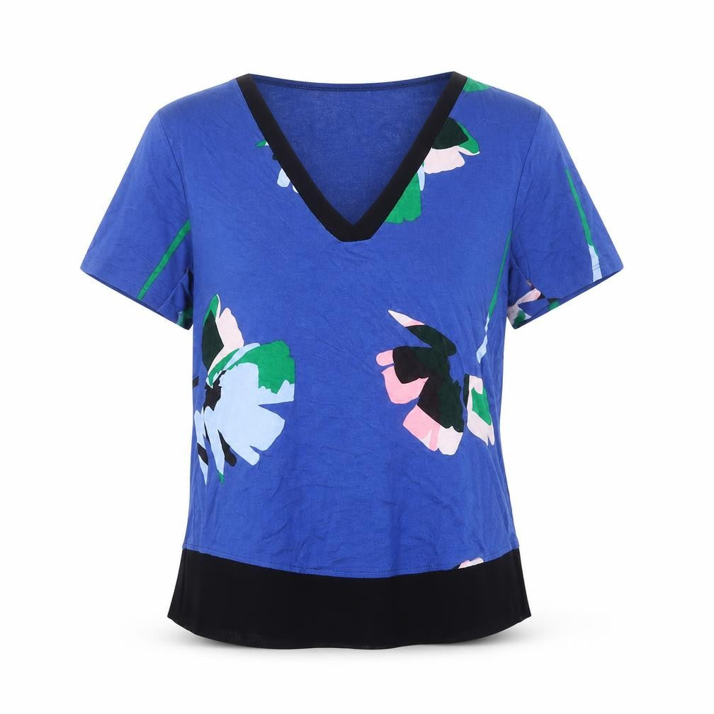 Womens UK Size 10 Marks and Spencer Blue Basic T-Shirt