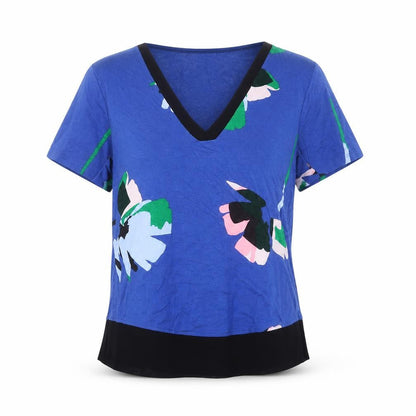 Womens UK Size 10 Marks and Spencer Blue Basic T-Shirt