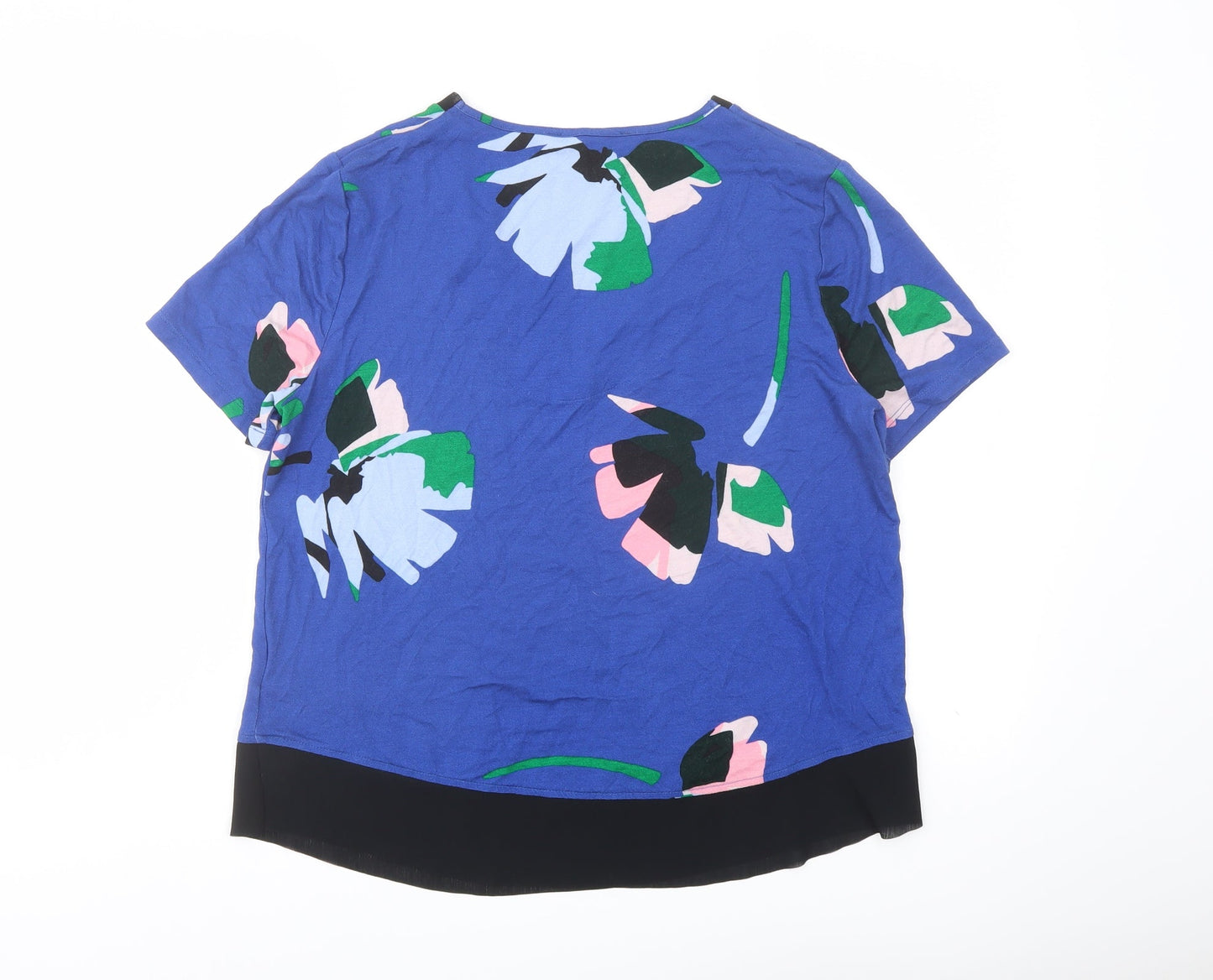 Womens UK Size 10 Marks and Spencer Blue Basic T-Shirt