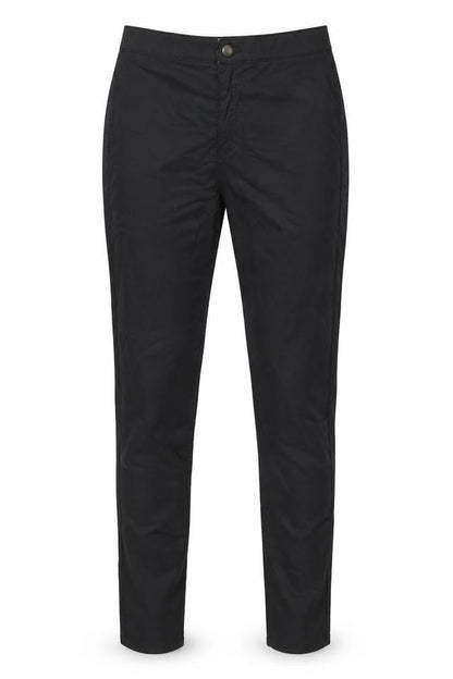 Topshop Womens Black Cotton Trousers Size 30 in L31 in Regular Button
