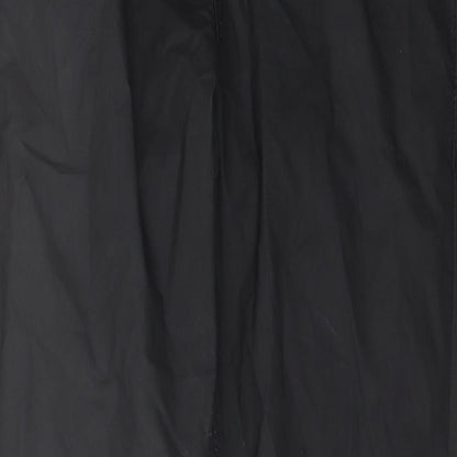 Topshop Womens Black Cotton Trousers Size 30 in L31 in Regular Button