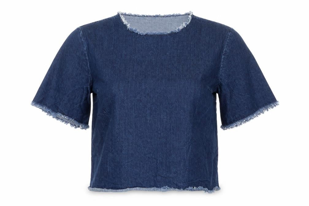 Womens UK Size 10 Topshop Blue Basic Blouse