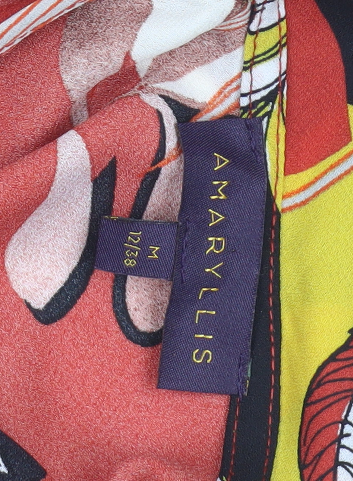 Womens UK Size 12 Amaryllis Multicoloured Camisole Blouse