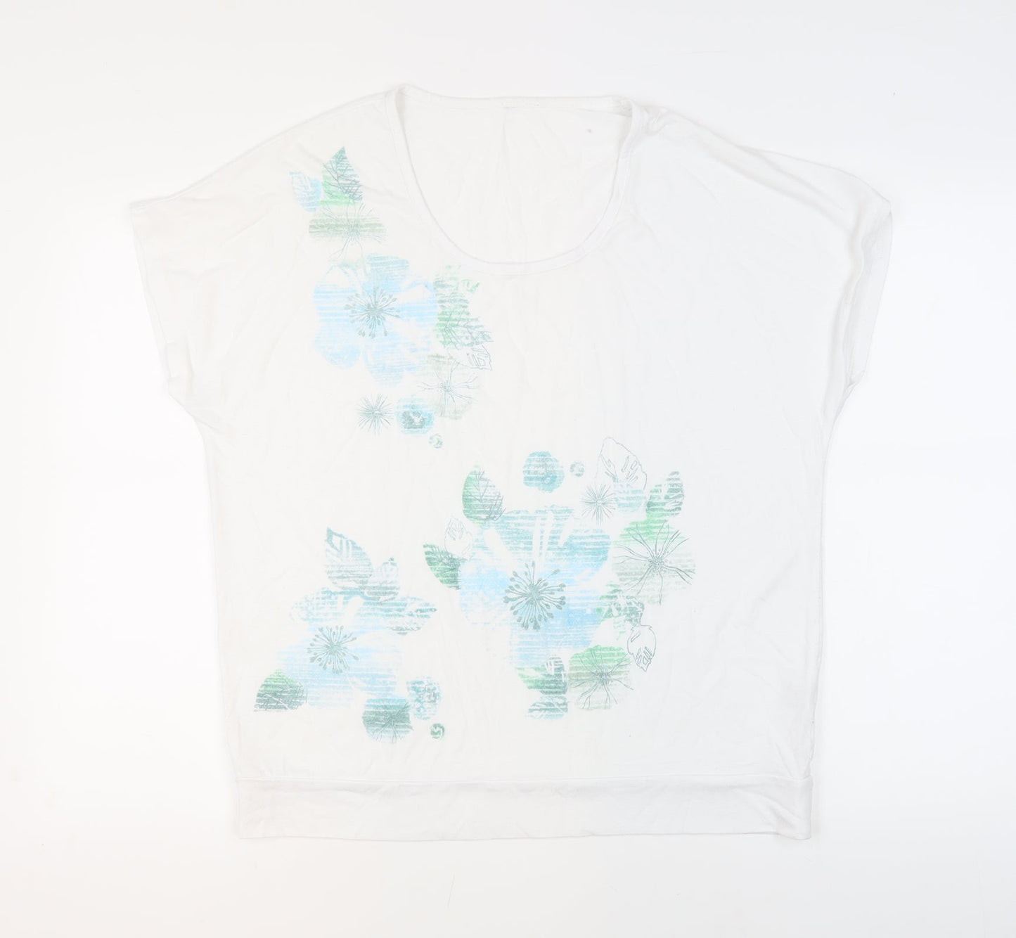 Womens UK Size 18 BM White Basic T-Shirt