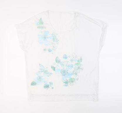 Womens UK Size 18 BM White Basic T-Shirt