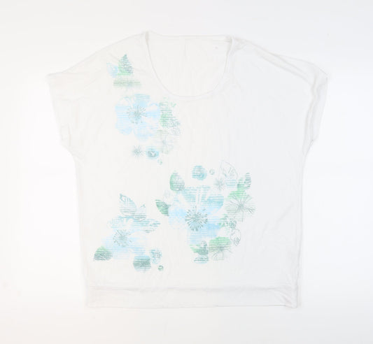 Womens UK Size 18 BM White Basic T-Shirt