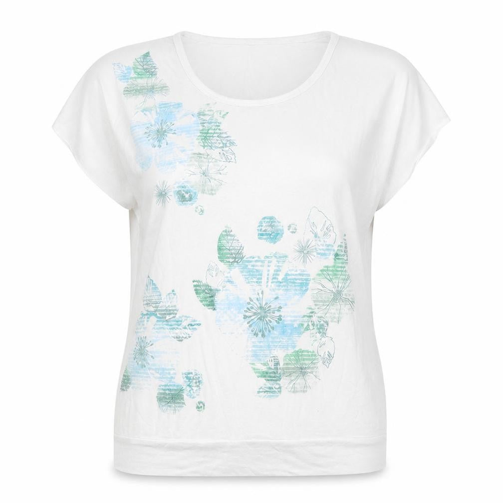Bonmarché Women's White Floral T-Shirt Size 18
