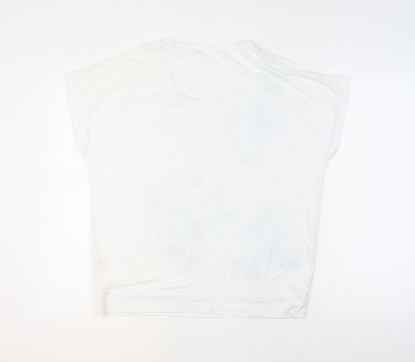Womens UK Size 18 BM White Basic T-Shirt