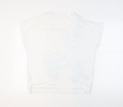 Womens UK Size 18 BM White Basic T-Shirt