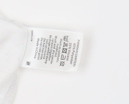 Womens UK Size 18 BM White Basic T-Shirt