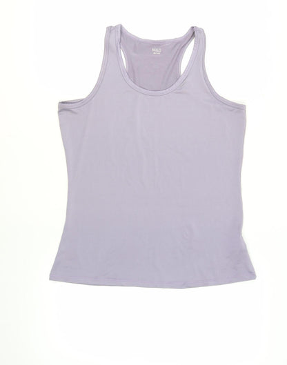 Marks and Spencer Womens Purple Tank Top, Activewear Size 16