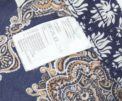 H&M Women’s Blue Paisley Culotte Shorts, Size 8