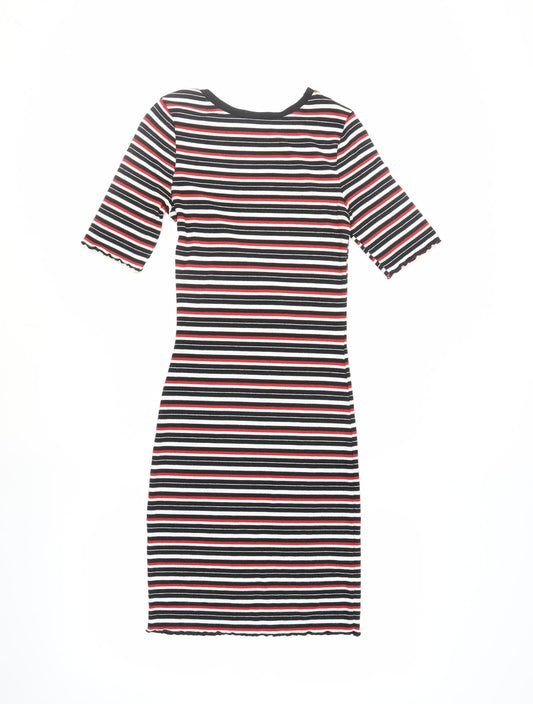 New Look Women's Striped Bodycon Dress, Size 8