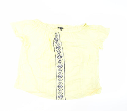 Womens UK Size 14 The Collection Debenhams Yellow Basic Blouse