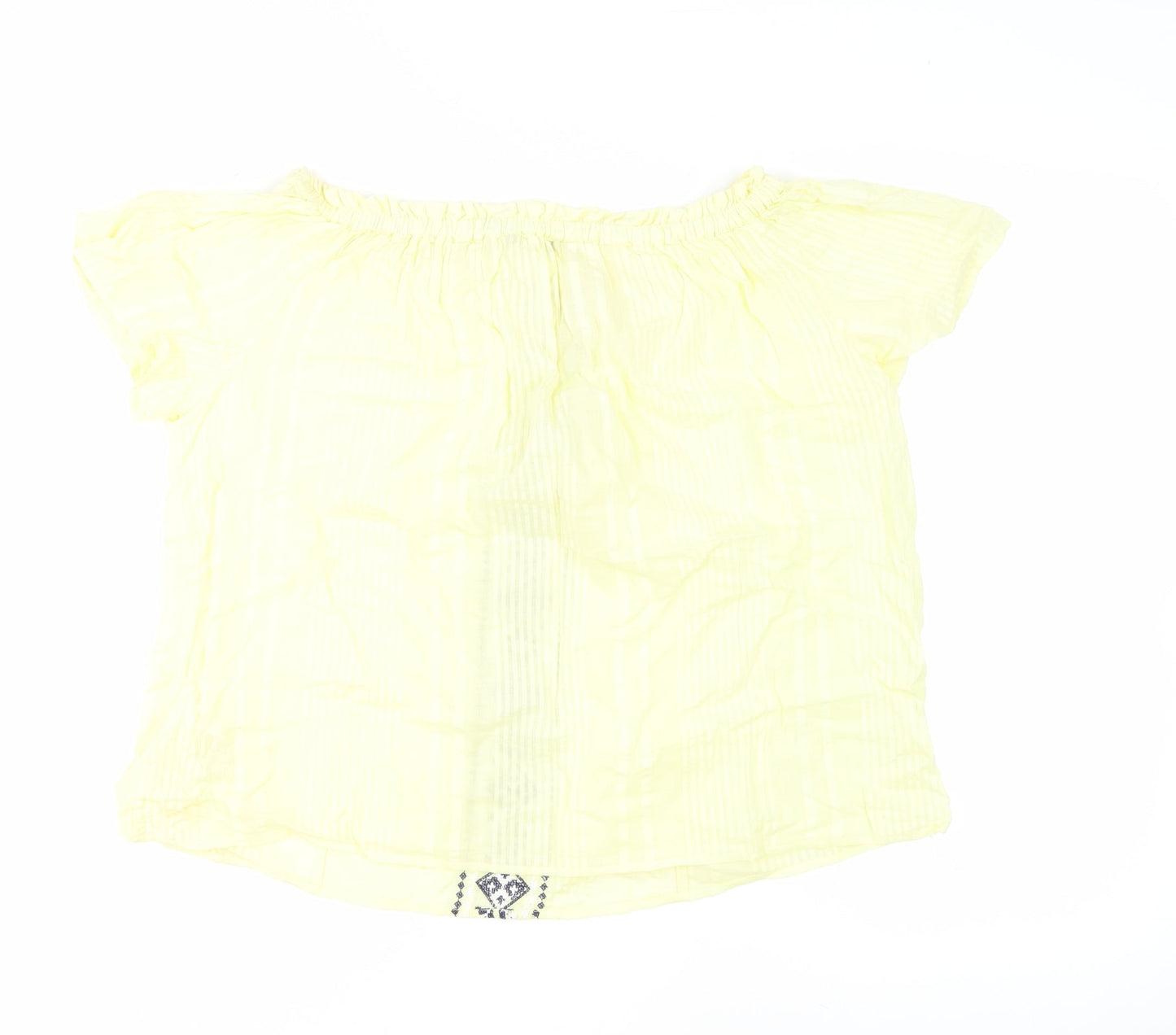 Womens UK Size 14 The Collection Debenhams Yellow Basic Blouse