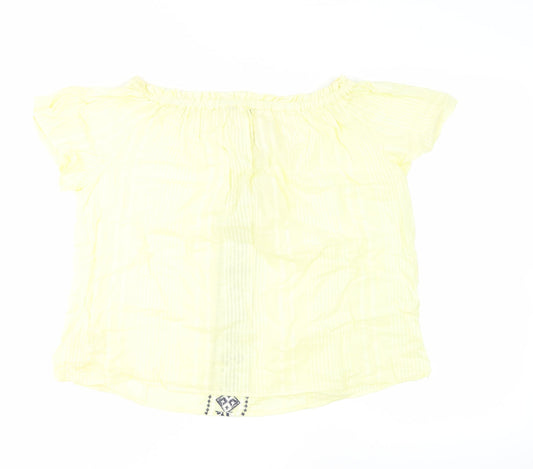 Womens UK Size 14 The Collection Debenhams Yellow Basic Blouse