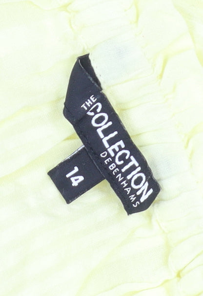 Womens UK Size 14 The Collection Debenhams Yellow Basic Blouse