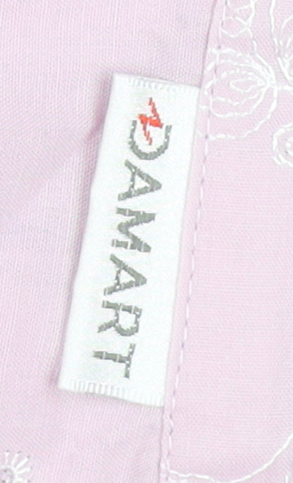 Damart Women's Pink Button-Up Shirt Size 18